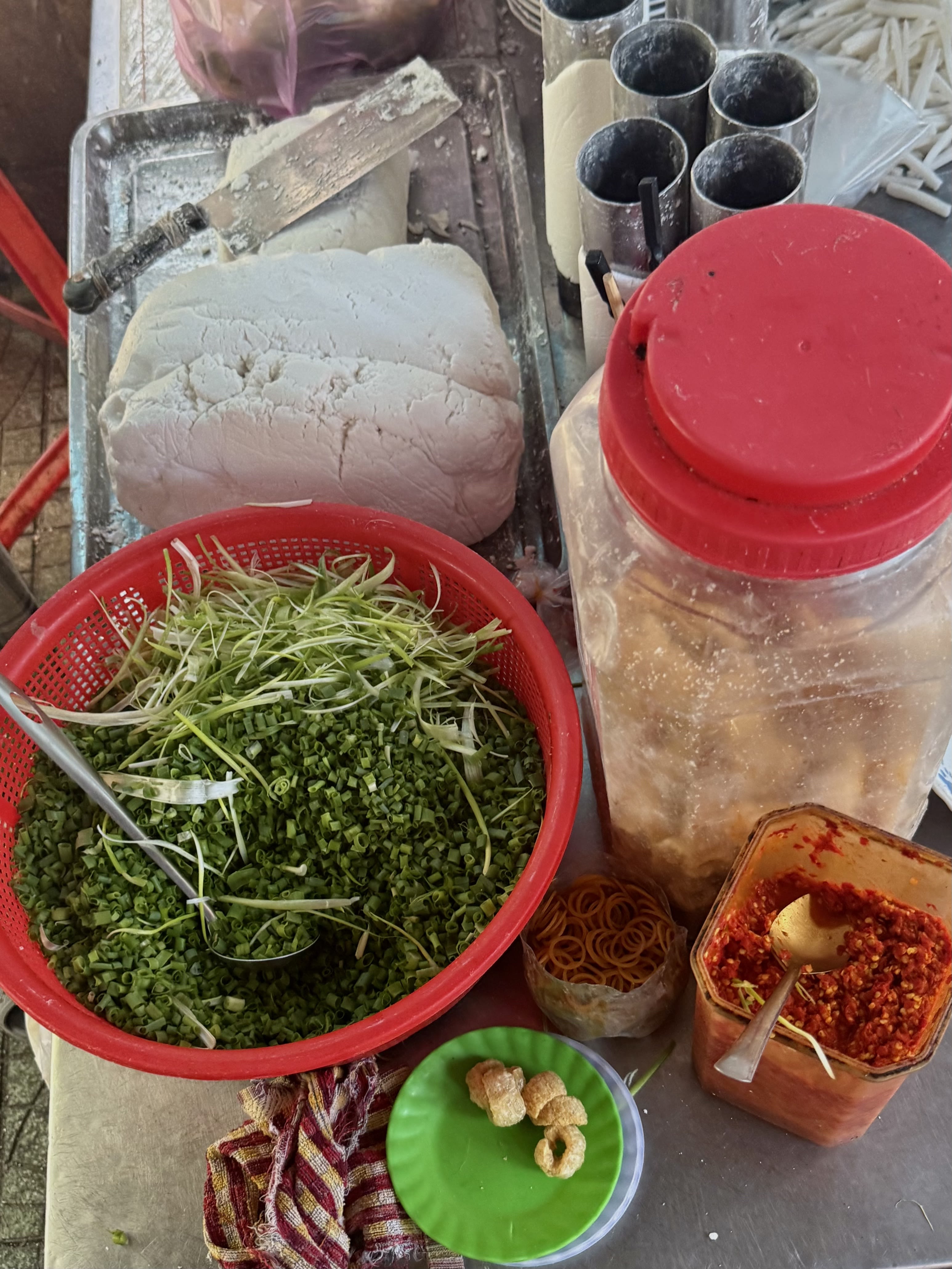 The makings of Bánh Canh Cá Lóc
